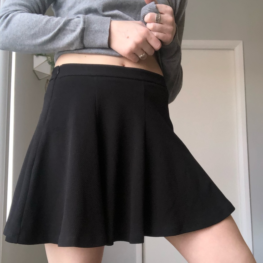 Black Mini Skater Skirt